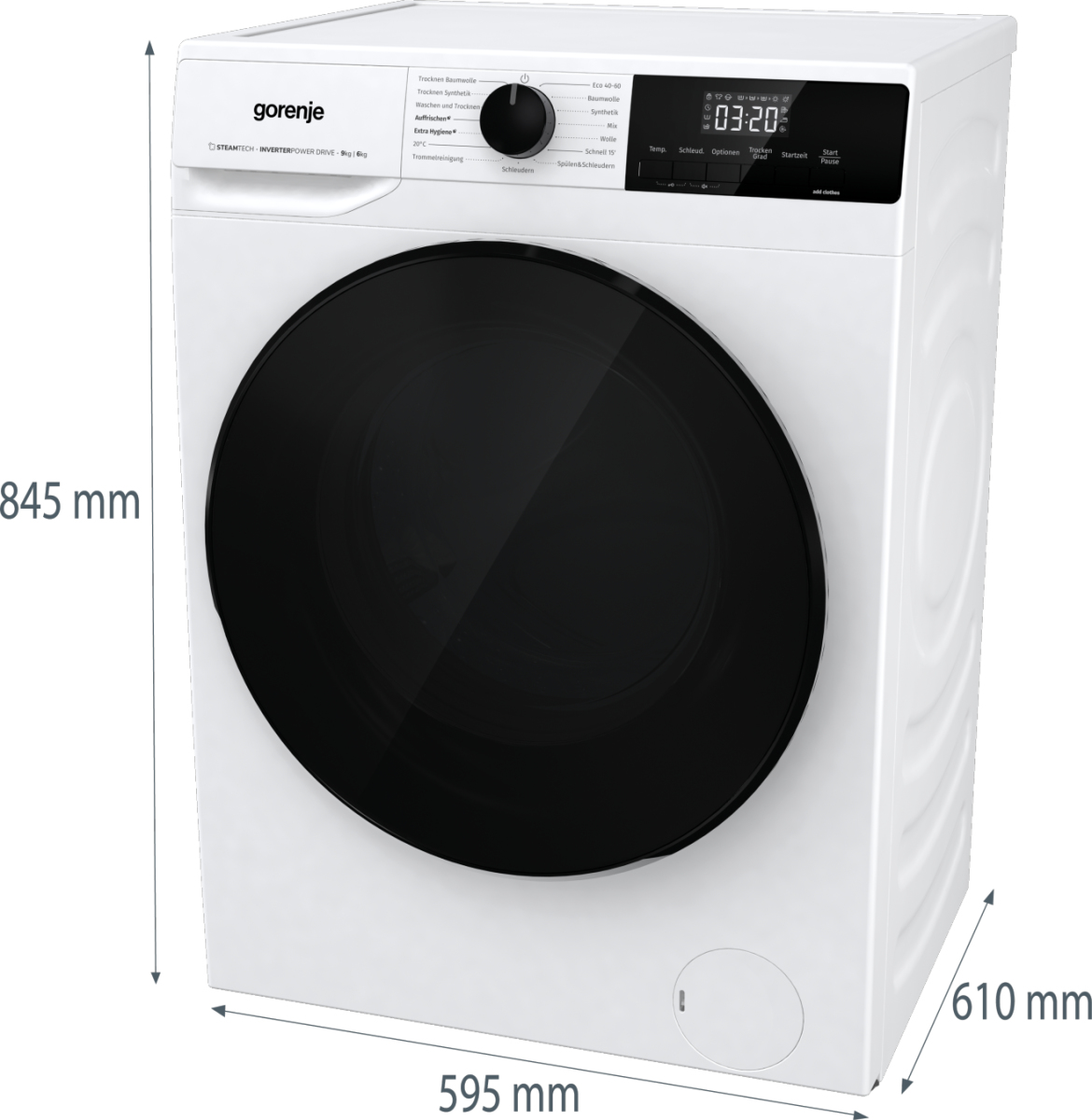 Gorenje WD2A964ADPS/DE washer dryer Freestanding Front-load White – image 9