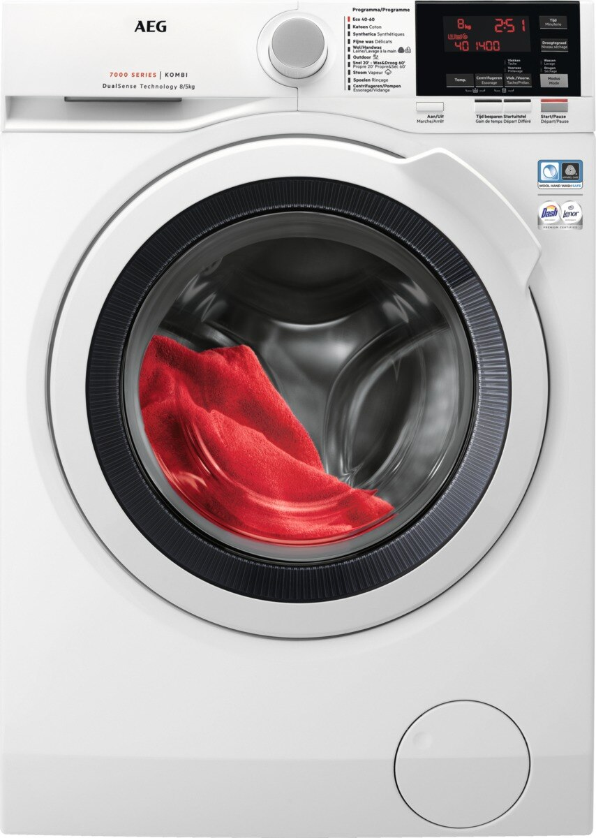 AEG L7WBG854W washer dryer Freestanding Front-load White – image 1