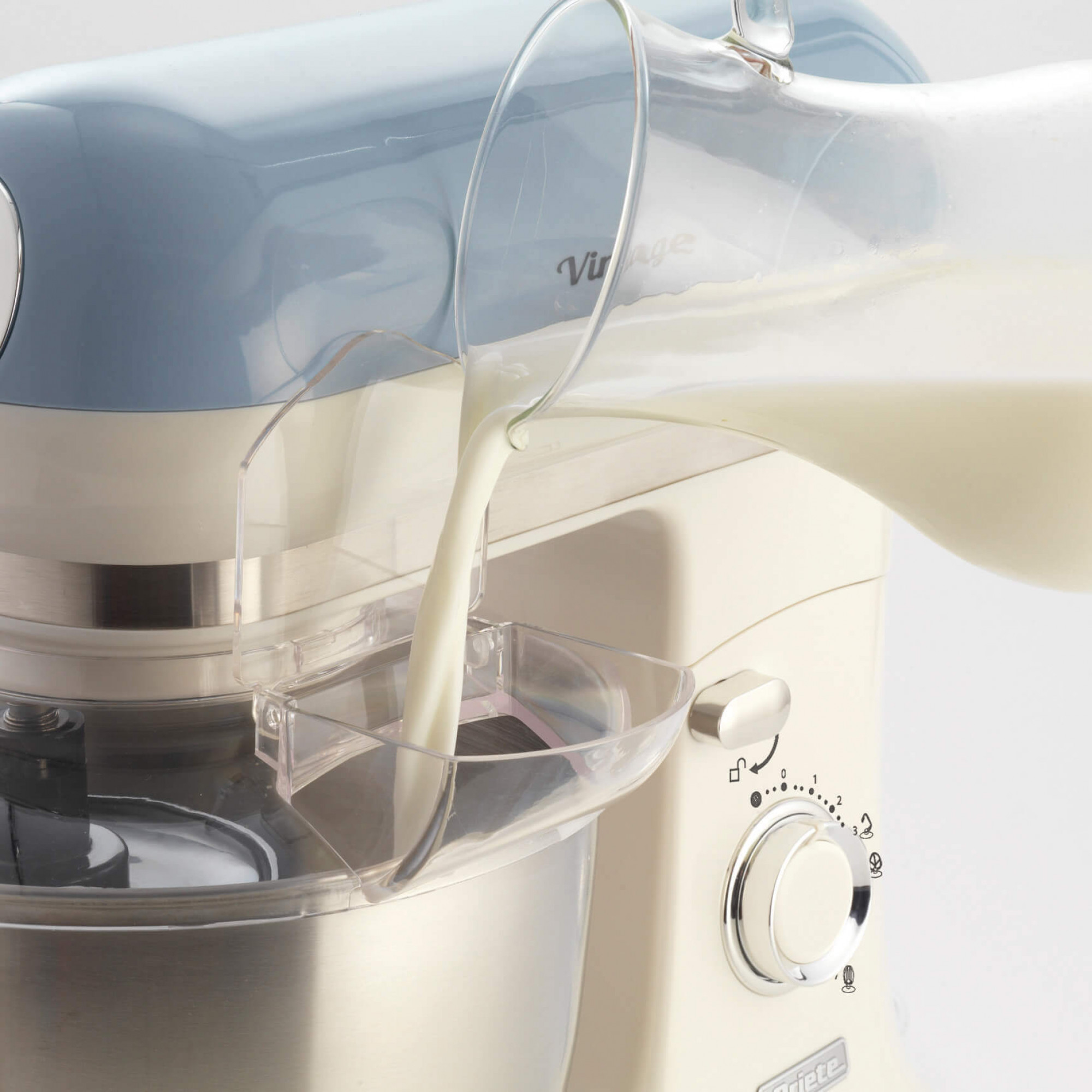 Ariete 1588 Vintage Mixer, Planetary Mixer for bread, pizza, cakes and pastries,5.5 L Capacity, 7 speeds, 2400 Watts, Pastel Blue – image 8