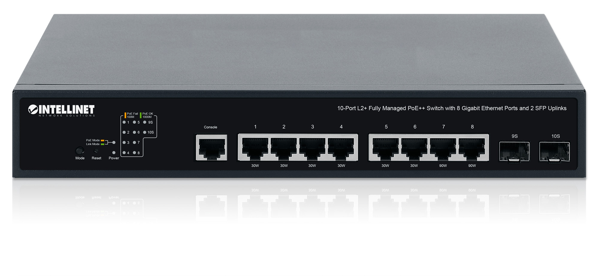 Intellinet 10-Port L2+ Fully Managed PoE++ Switch with 8 Gigabit Ethernet Ports and 2 SFP Uplinks – image 5