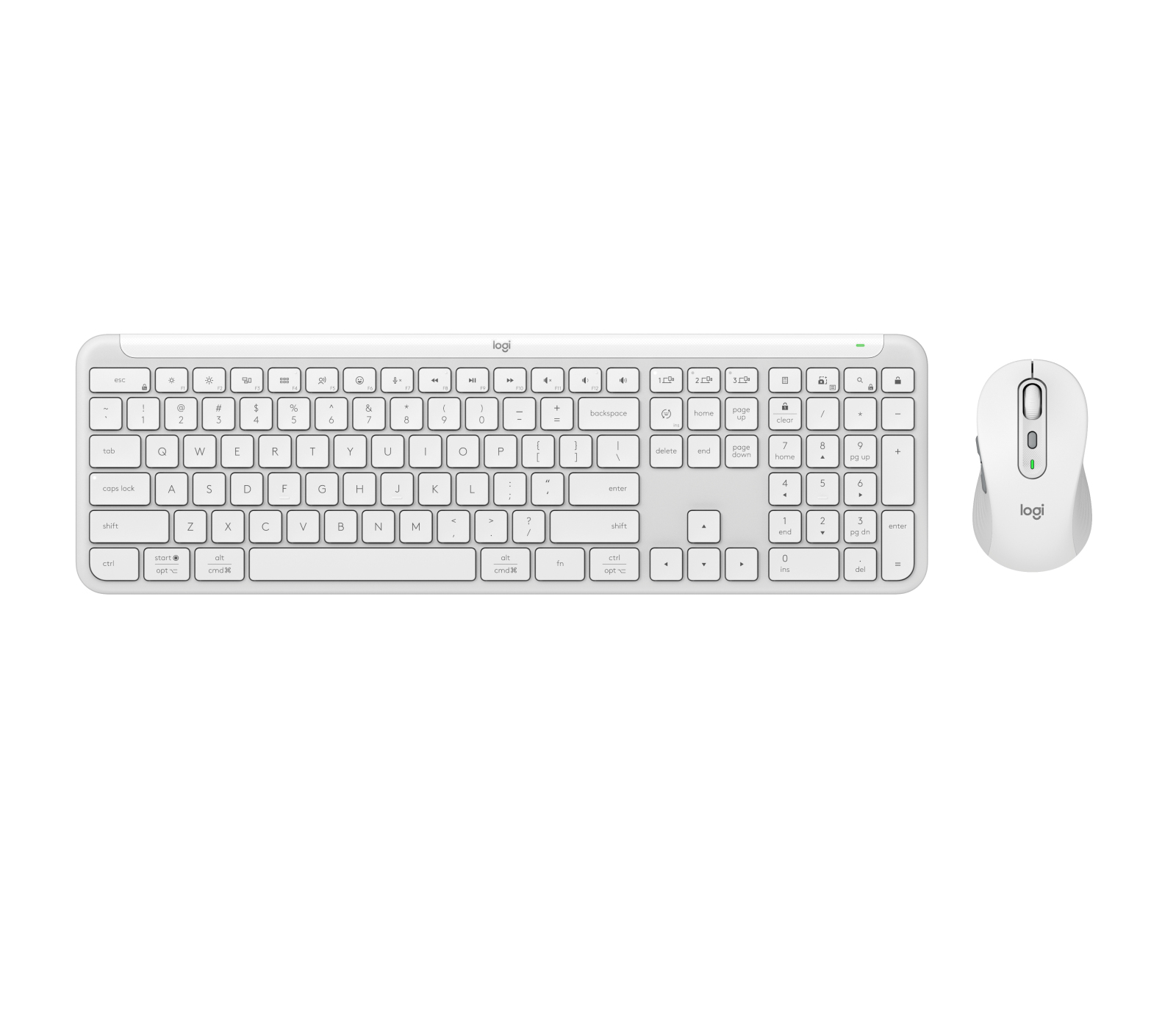 Kit de Teclado y Mouse Logitech SIGNATURE SLIM COMBO MK950 - Inalámbrico - USB - Español - Blanco - 920-012594 Kit de Teclado y Mouse Logitech SIGNATURE SLIM COMBO MK950 - Inalámbrico - USB - Español - Blanco - 920-012594