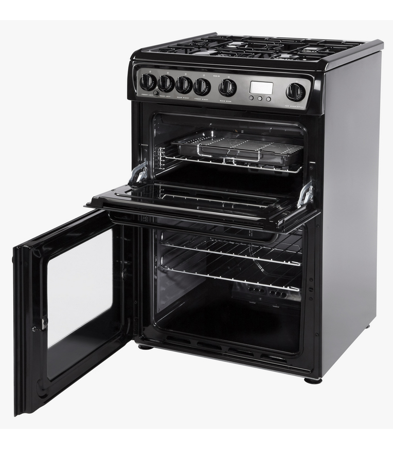 Hotpoint HAG60K cooker Freestanding cooker Natural gas Gas Black – image 2