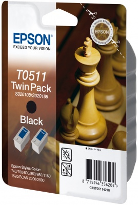 Epson T0511 Black Ink Cartridge - Twin Pack – image 4