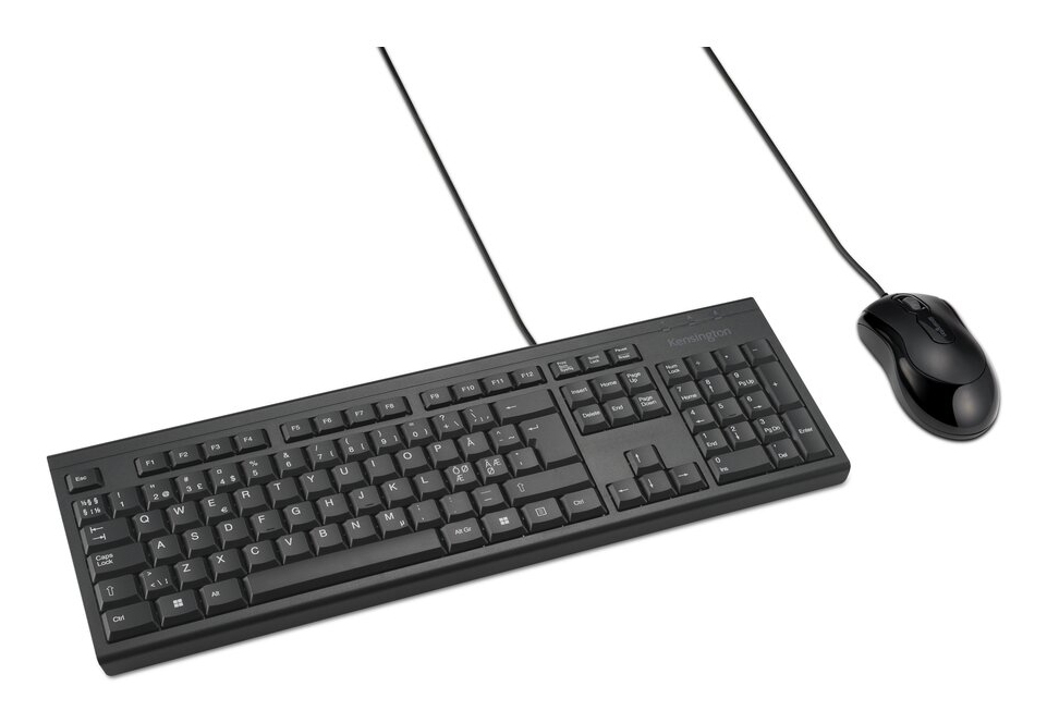 Kensington KM100 EQ tastiera Mouse incluso Ufficio USB QWERTY Nordic Nero