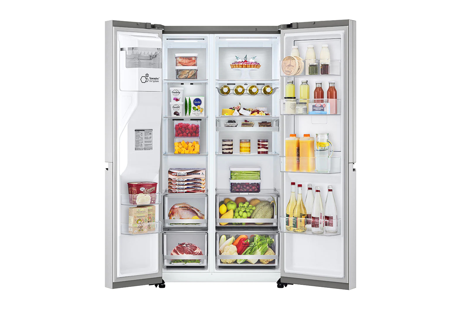 LG GSJV90BSAE side-by-side refrigerator Freestanding – image 3