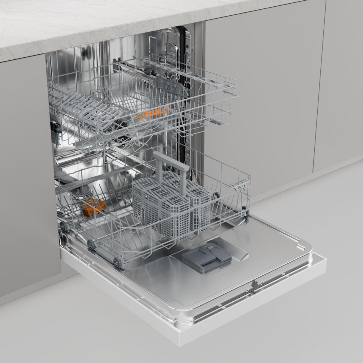 Gorenje Integrerad diskmaskin för en diskret kökslösning med plats för 14 kuvert. Flexibla korgar anpassas efter olika behov, låg ljudnivå på – image 6