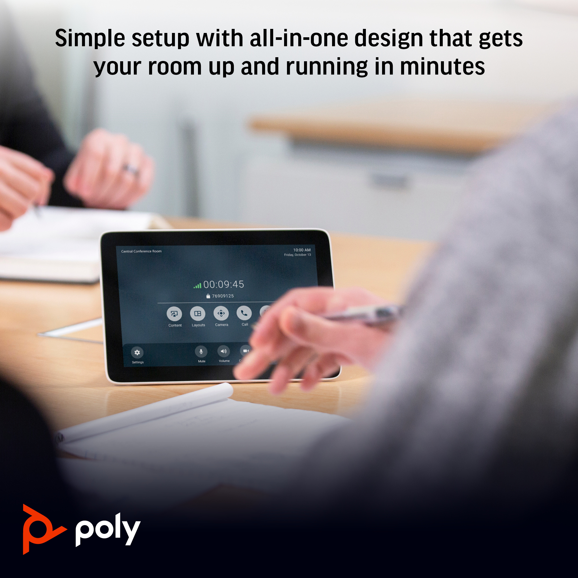 HP Poly Studio X50 All-In-One Video Bar with TC8 Controller Kit – image 5