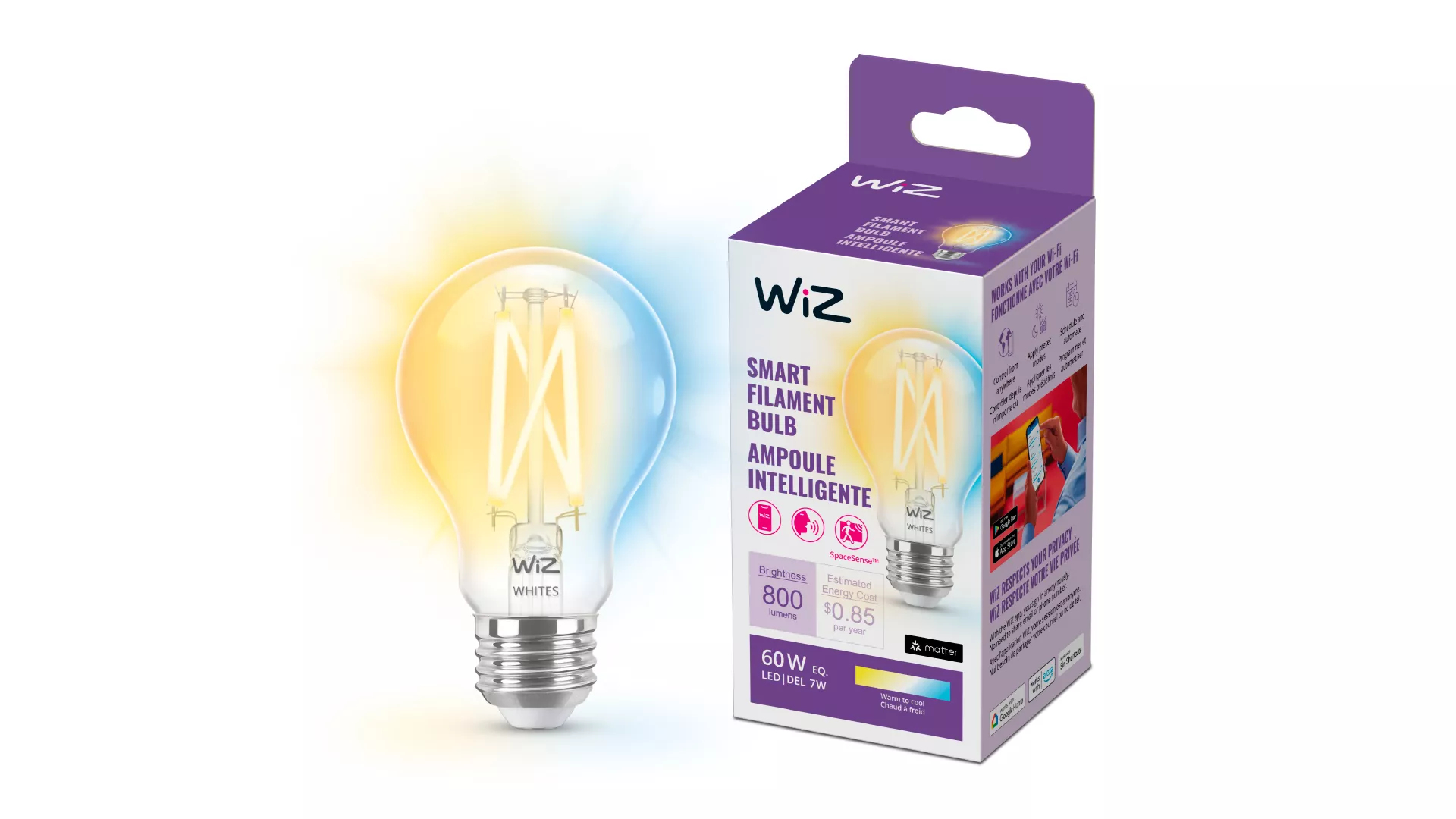 WiZ 046677603915 smart lighting Smart bulb Wi-Fi/Bluetooth – image 2