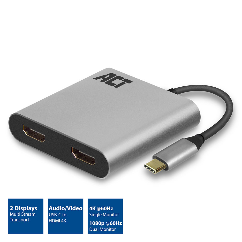 ACT USB-C to HDMI adapter for 2 monitors, MST – image 3