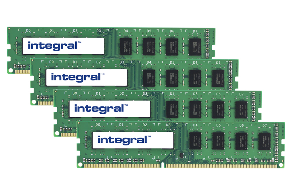 Integral 16GB (4X4GB) PC RAM MODULE DDR3 1333MHz UNBUFFERED DIMM KIT OF 4 EQV. TO LA780AV FOR HP/COMPAQ