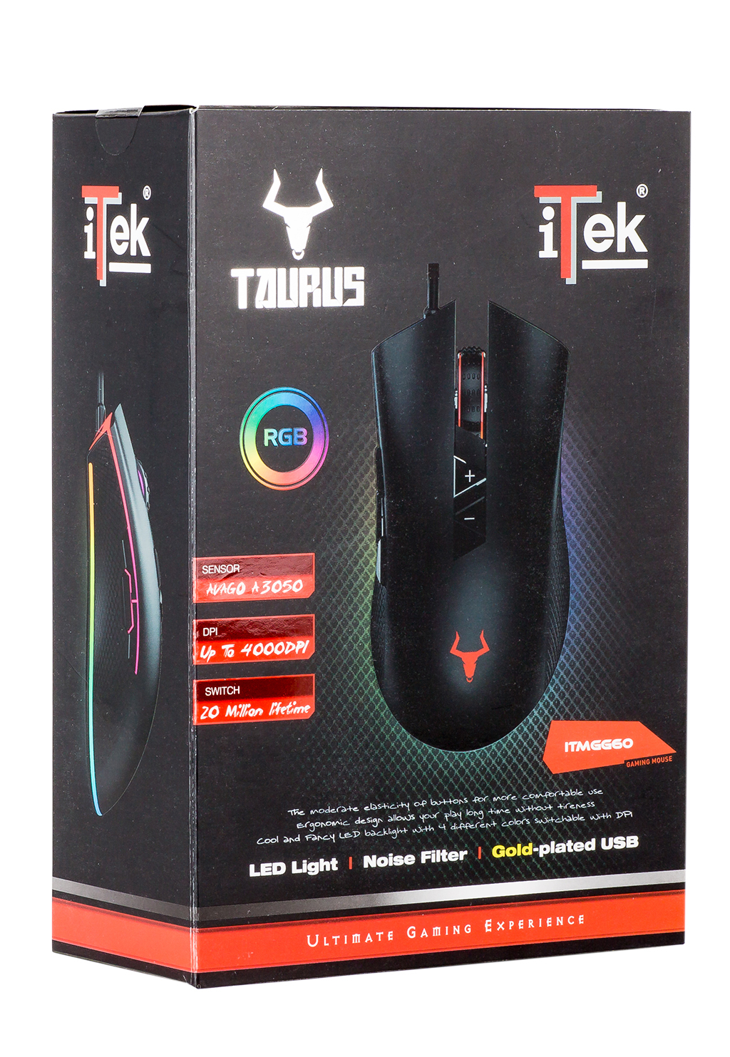 itek ITMGG60 mouse Office Right-hand USB Type-A Optical 4000 DPI – image 2