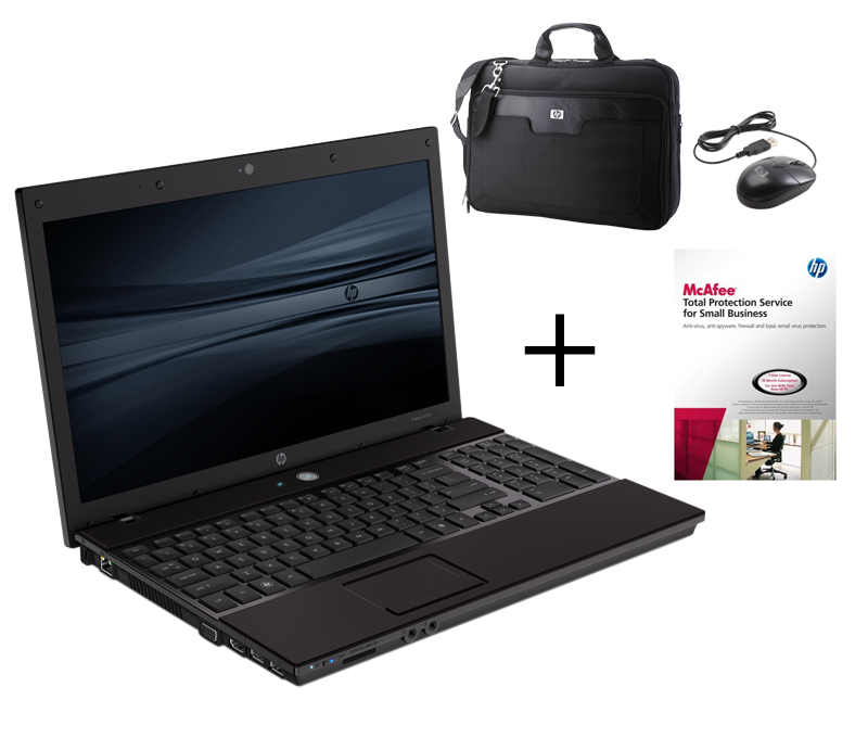 HP ProBook 4510s + McAfee TPS for SBS + Universal Nylon Case + USB Optical Travel Mouse