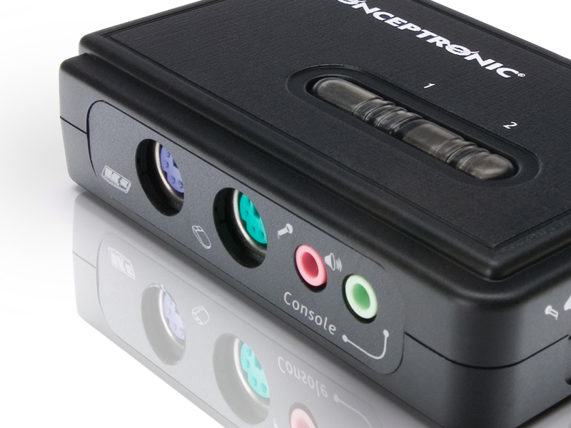 Conceptronic 2-ports PS2 KVM Switch + Audio – image 8