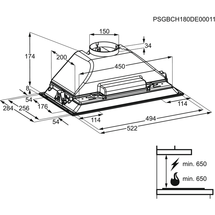 Electrolux LFG315X cooker hood Built-in Stainless steel 400 m³/h – image 5