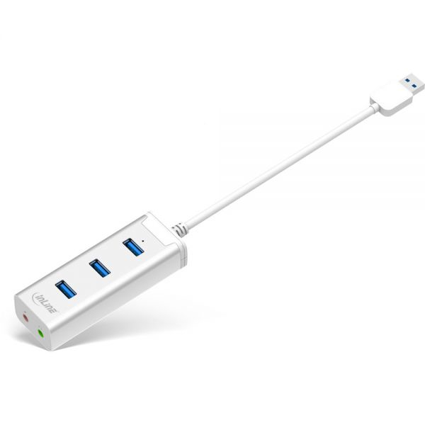 InLine 33051H interface hub USB 3.2 Gen 1 (3.1 Gen 1) Type-A 5000 Mbit/s Silver