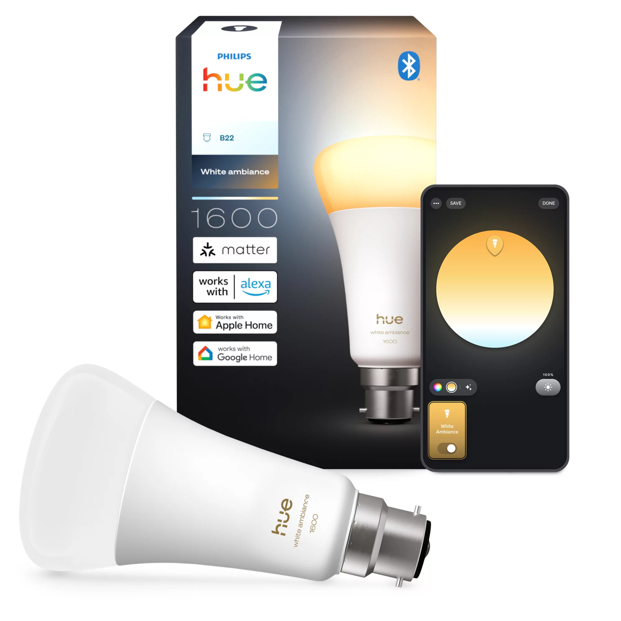 Philips by Signify Philips Hue White ambience A67 – B22 smart bulb – 1600 – image 3
