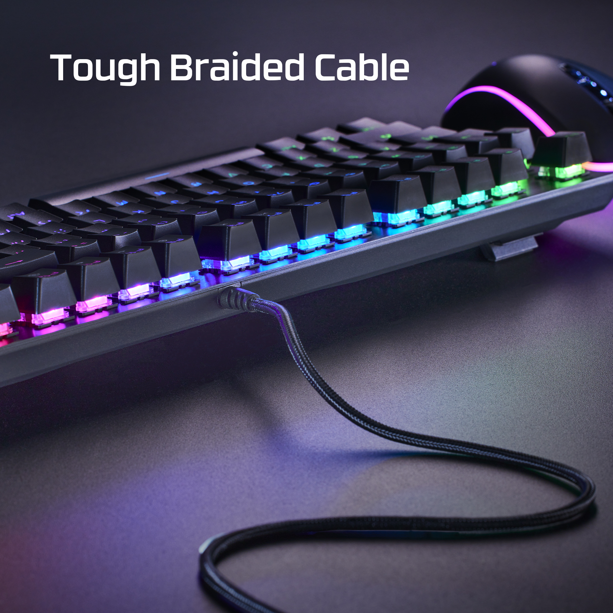Teclado Alámbrico Mecánico, HyperX ALLOY MKW100, Switch Red, 100%, Reposa Muñecas, RGB por Tecla, Color Negro, Ingles