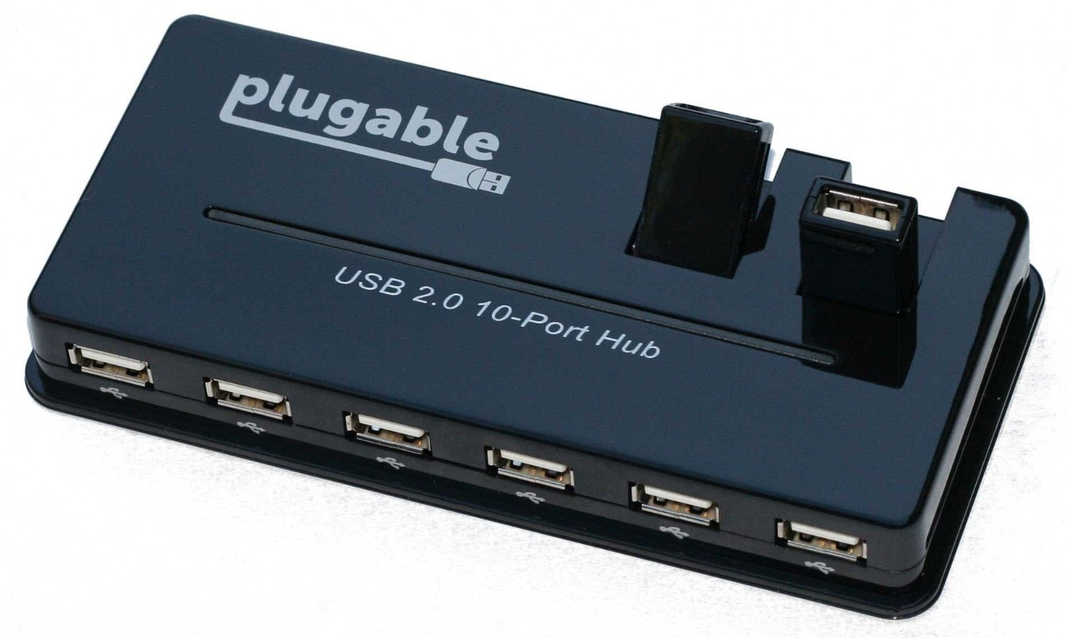 Plugable Technologies USB2-HUB10S interface hub 480 Mbit/s Black – image 1
