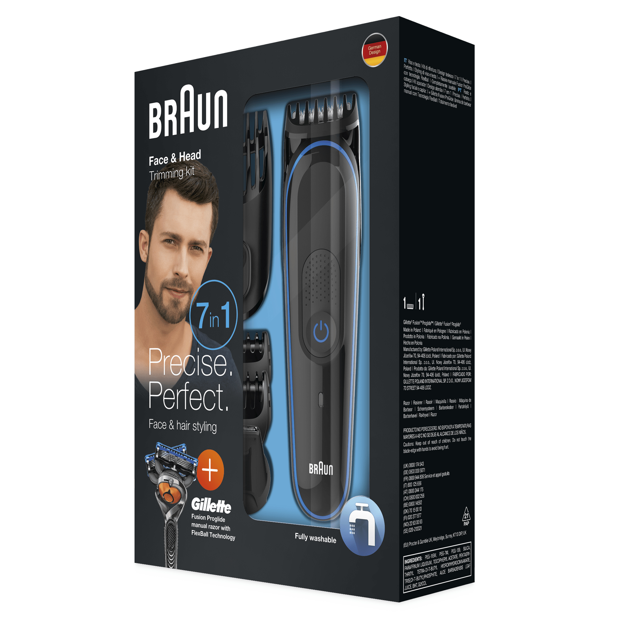 Braun Multigroomer 81644031 men's shaver Foil shaver Trimmer Black, Blue – image 2