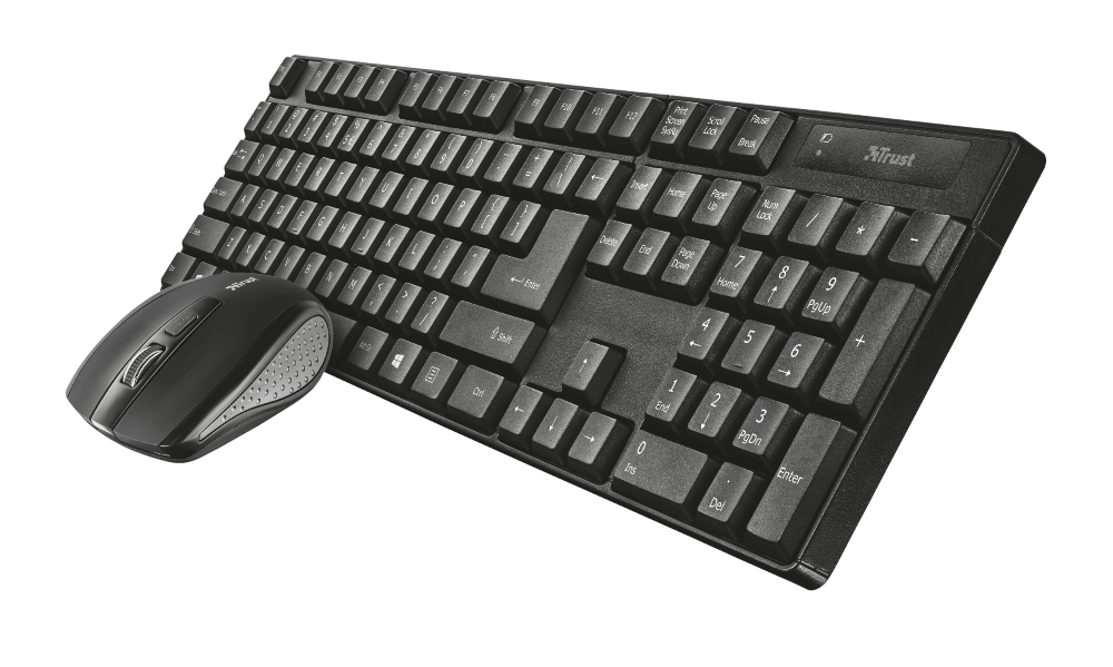 Trust Qoby keyboard Mouse included Office RF Wireless Black – image 2