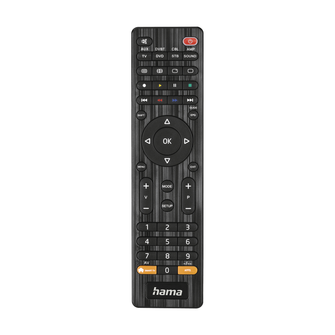 Hama 00221054 remote control IR Wireless DVD/Blu-ray, TV Press buttons