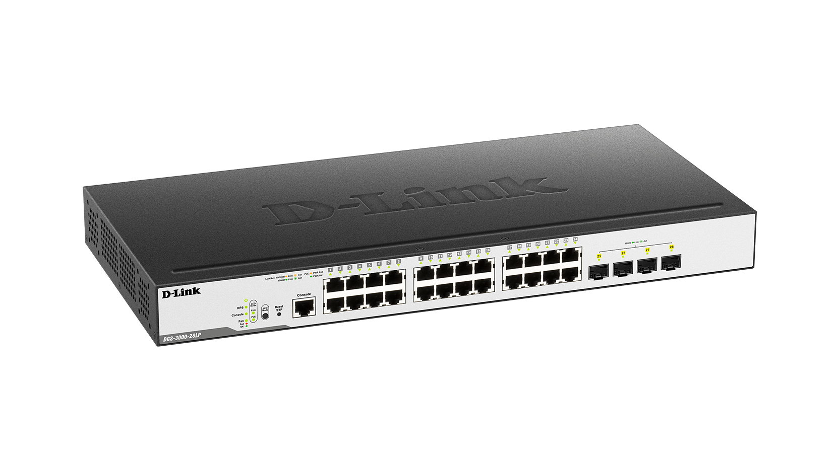 D-Link DGS-3000-28LP network switch Managed L2 Gigabit Ethernet (10/100/1000) Power over Ethernet (PoE) 1U Black – image 3