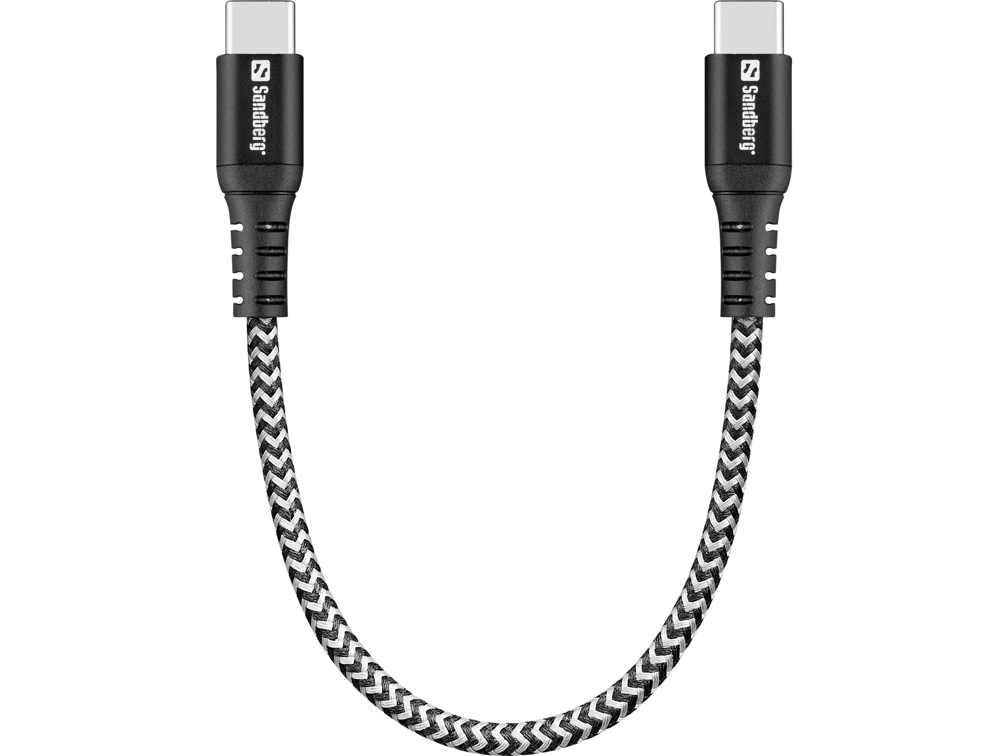 Resim Sandberg 441-66 USB-C - USB-C Kablosu, 0.2m, Siyah/Beyaz