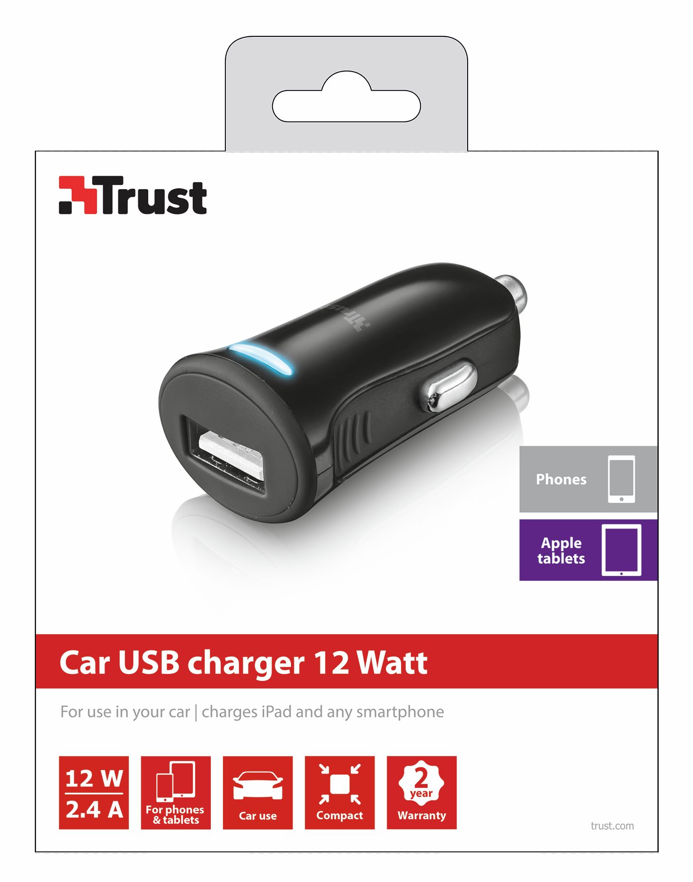 Trust 20571 mobile device charger Smartphone, Tablet Black Cigar lighter Auto – image 5