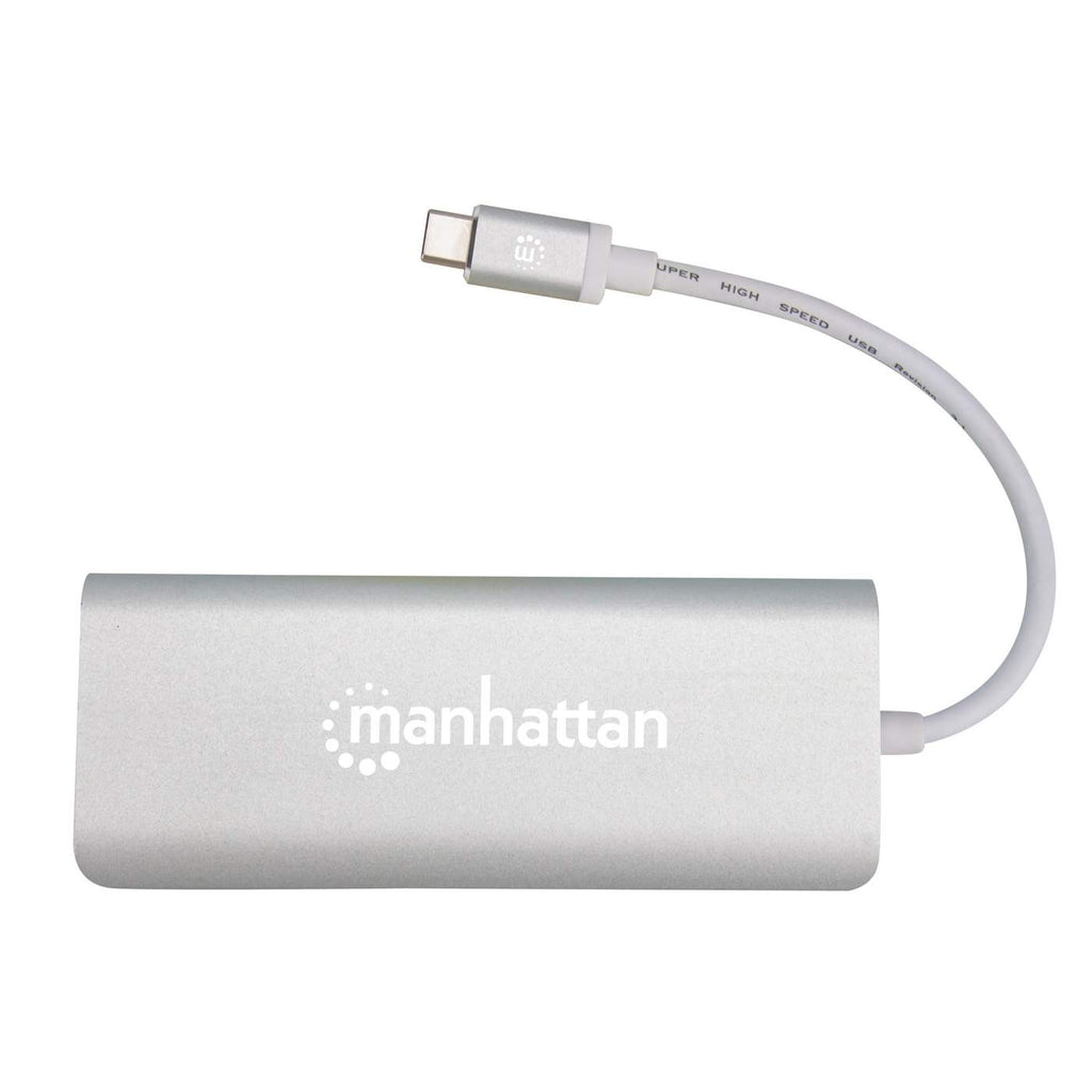 Manhattan USB-C Dock/Hub with Card Reader, Ports (x5): Ethernet, HDMI, USB-A (x2) and USB-C, With Power Delivery (60W) to USB-C Port (Note additional USB-C wall – image 5