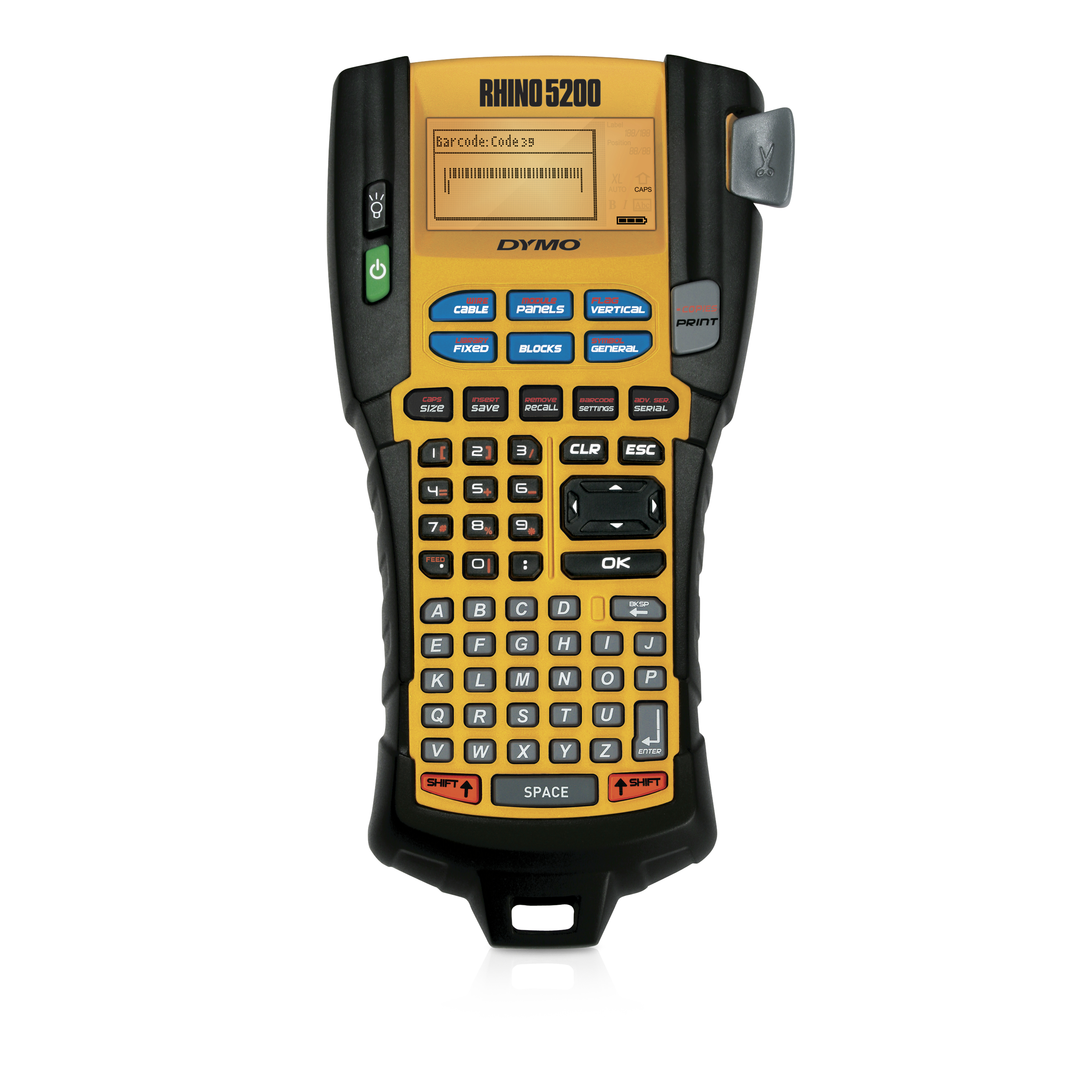 DYMO RHINO Étiqueteuse 5200 avec Mallette de transport | Étiqueteuse portable de qualité industrielle destinée aux professionnels de la basse tensionde l’électricité et de la MRO