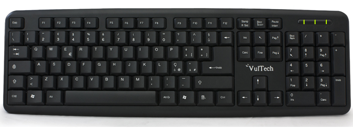 Vultech KEY-615 keyboard Office PS/2 Black
