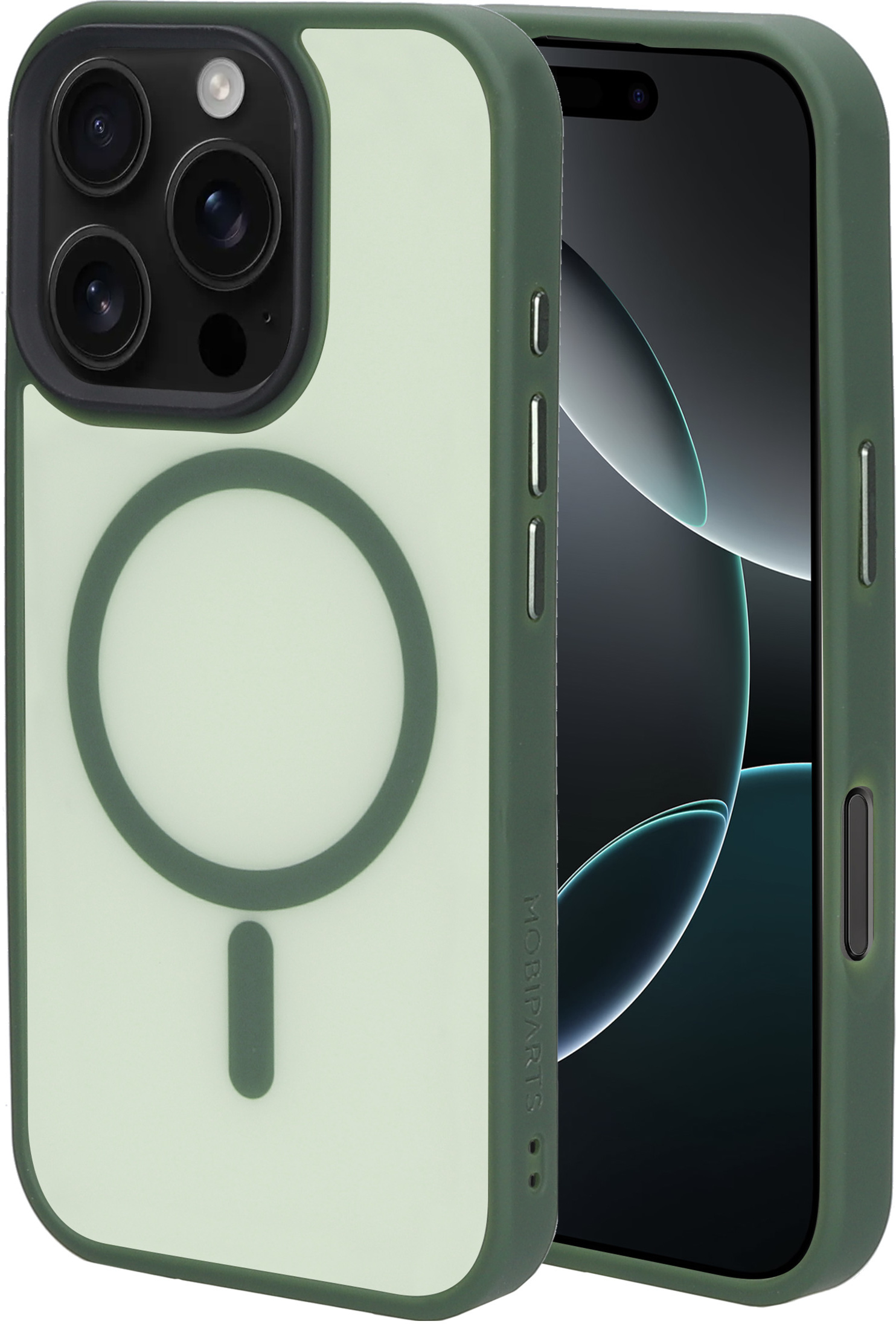 Mobiparts Hardcover Apple iPhone 16 Pro Satin Green (Magsafe Compatible)