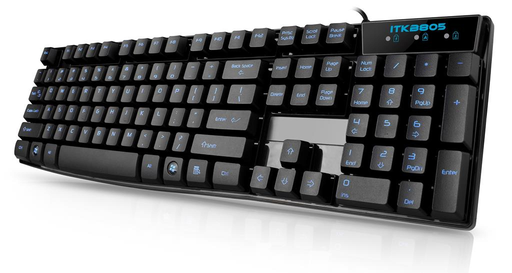 itek ITKB8805 keyboard Universal USB Italian Black – image 1