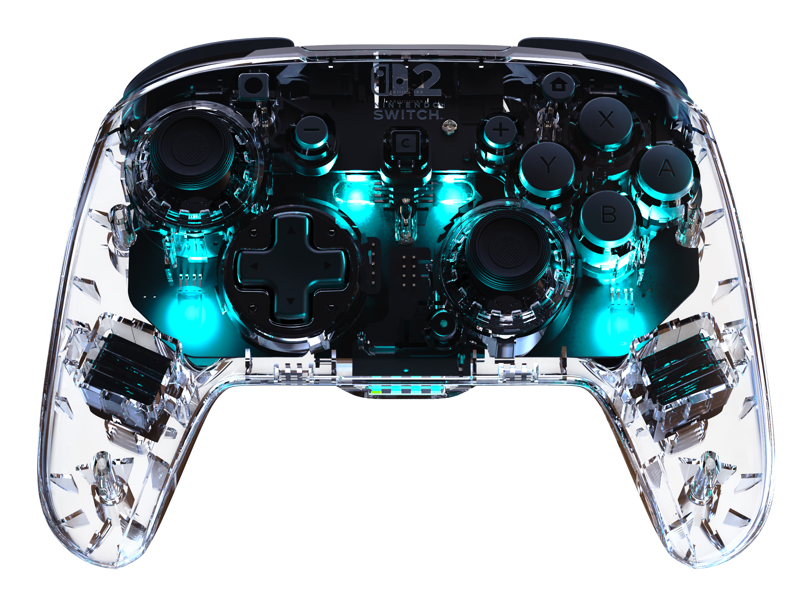 Turtle Beach Afterglow Transparente Manette de gaming RGB sans fil Sous licence officielle pour Nintendo Switch 2