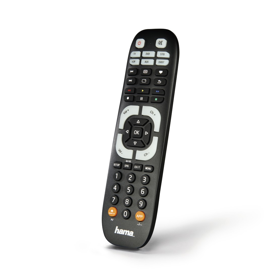 Hama 00179810 remote control IR Wireless DVD/Blu-ray, STB, TV, VCR Press buttons