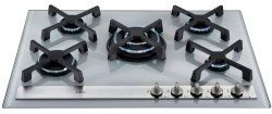 CDA HVG75WH hob White Built-in Gas 5 zone(s)