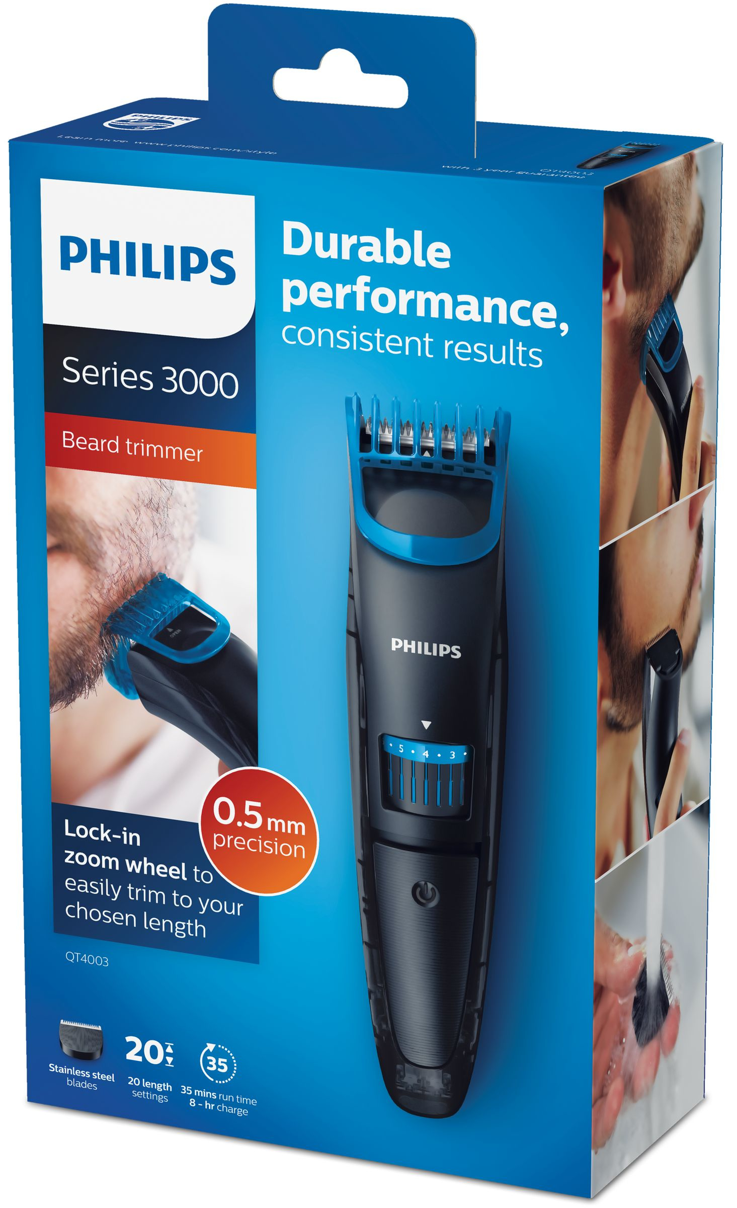 Philips BEARDTRIMMER Series 3000 QT4003/15 beard trimmer 20 – image 2