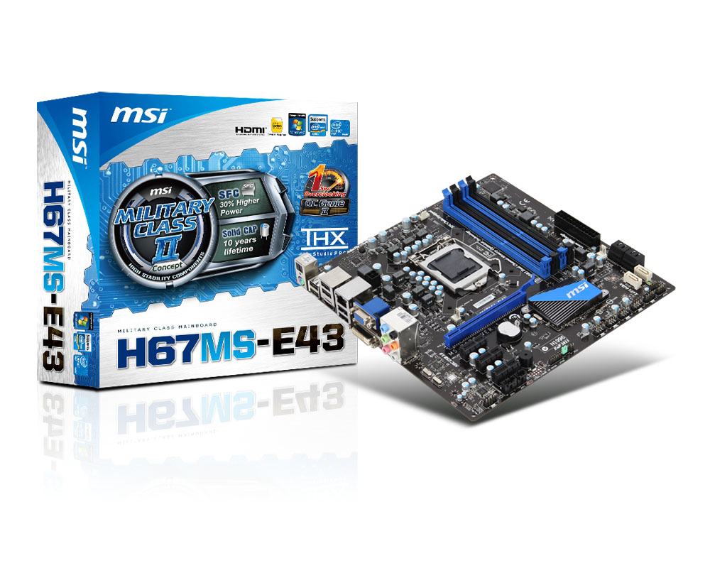MSI H67MS-E43 motherboard LGA 1155 (Socket H2) micro ATX – image 5