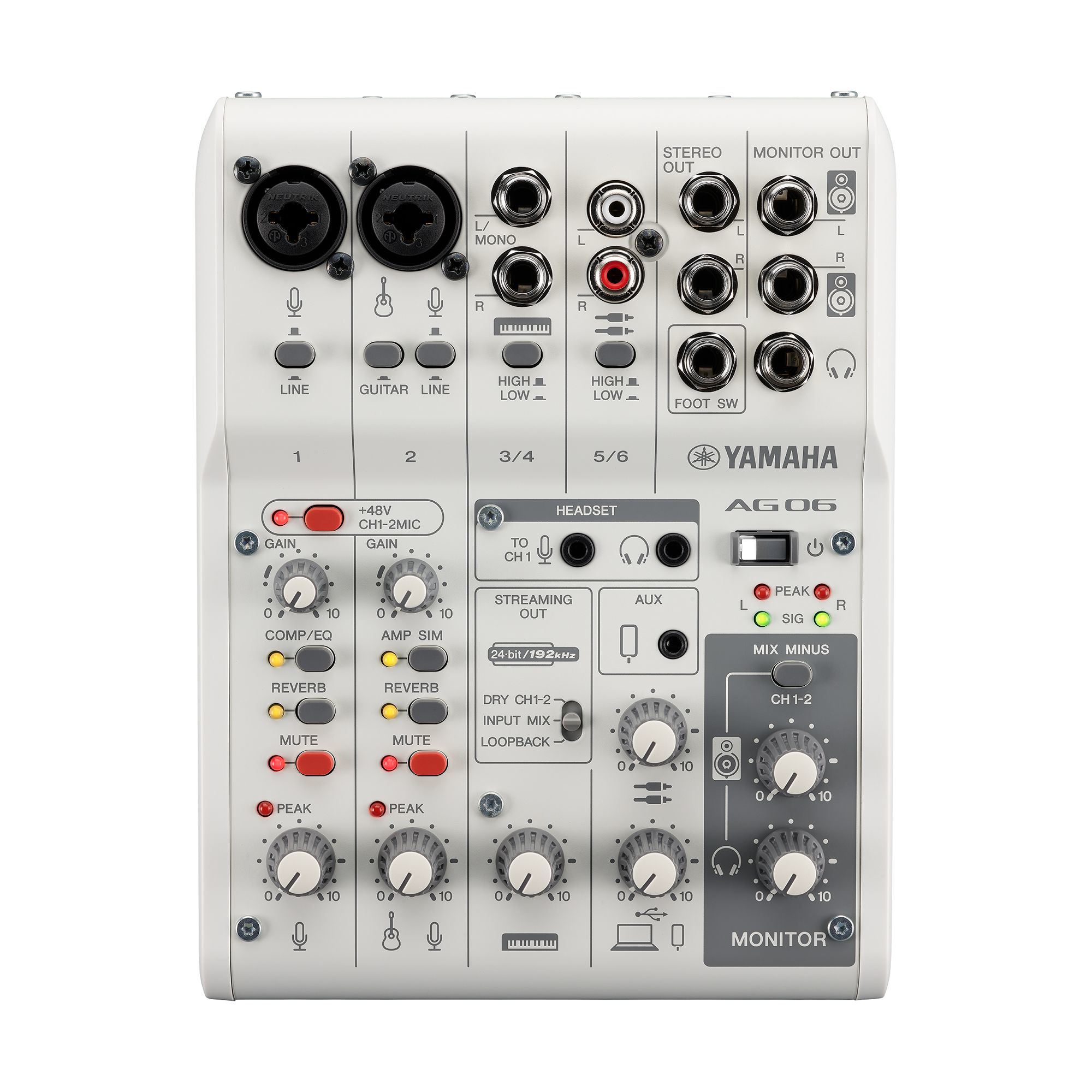 Yamaha AG06MK2W audio mixer 6 channels White – image 3