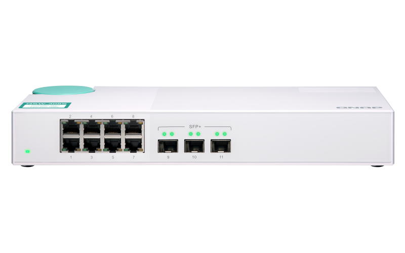 QNAP QSW-308S network switch Unmanaged Gigabit Ethernet (10/100/1000) White – image 1
