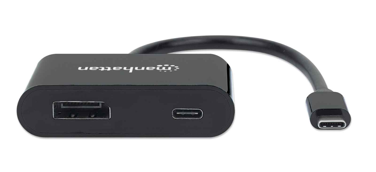 Manhattan USB-C to DisplayPort 1.2 Cable and USB-C (inc Power Delivery), 4K@60Hz – image 2