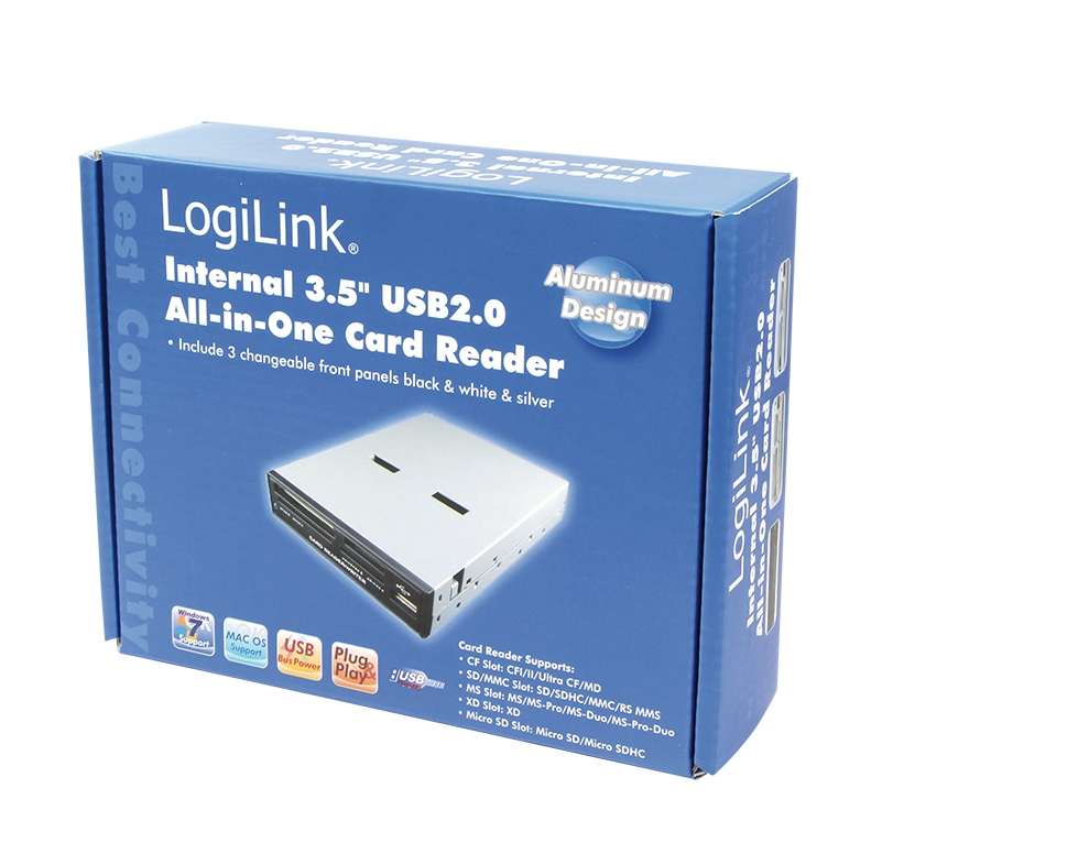 LogiLink Cardreader 3,5" USB 2.0 internal 54-in-1 with USB Front – image 2