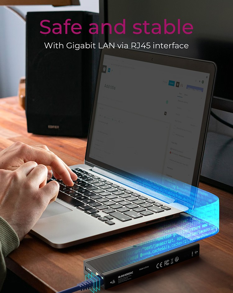 ICY BOX IB-DK4080AC Wired USB 3.2 Gen 1 (3.1 Gen 1) Type-C Black – image 4