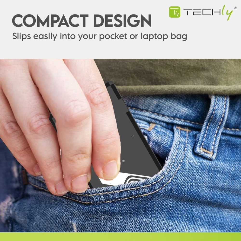 Techly Mini Hi Speed USB Hub 4 Ports Black IUSB2-HUB4-BKTY – image 6
