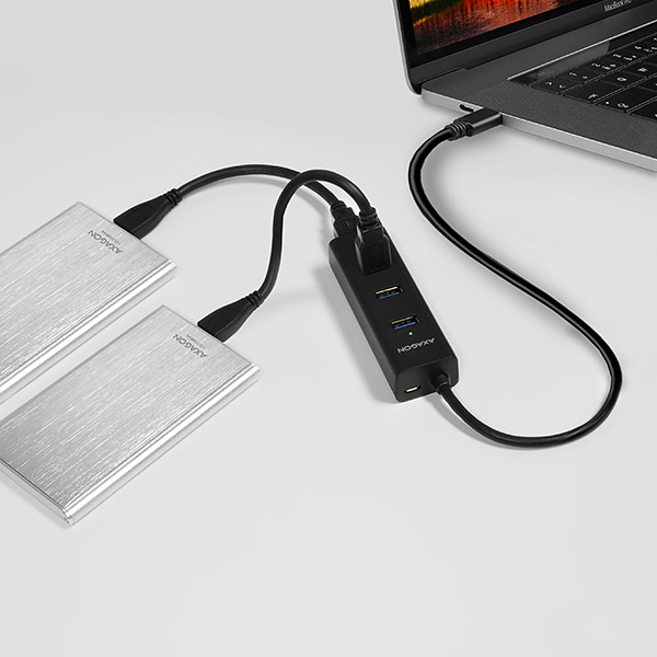 Axagon HUE-S2C interface hub USB 3.2 Gen 1 (3.1 Gen 1) Type-A 5000 Mbit/s Black – image 9