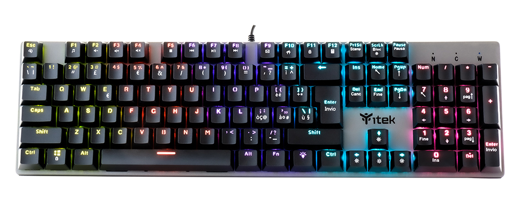 itek X10 keyboard Gaming USB Italian Black – image 1