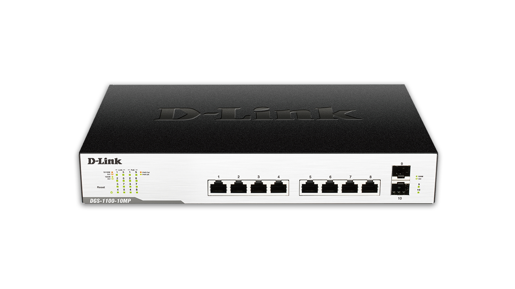D-Link DGS-1100-10MPP network switch Managed Gigabit Ethernet (10/100/1000) Power over Ethernet (PoE) Black, Grey
