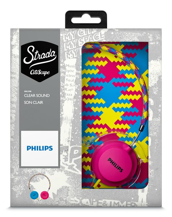 Philips CitiScape Strada SHL5100BP/28 headphones/headset Wired Head-band Music Blue, Pink – image 2