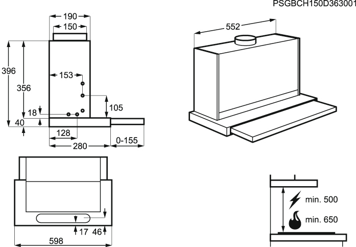 AEG X66164MP1 Semi built-in (pull out) Grey 603 m³/h – image 8