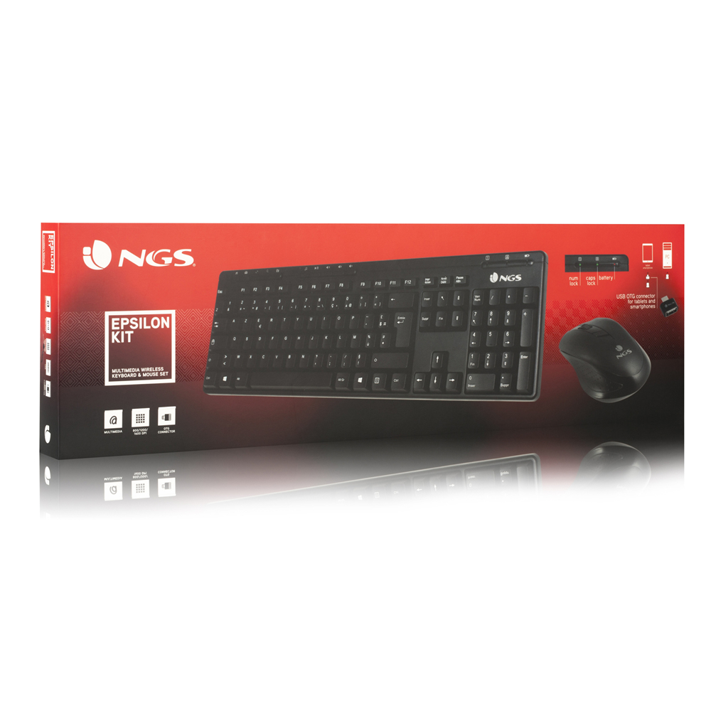 NGS EPSILONKIT keyboard Mouse included RF Wireless QWERTY English Black – image 7
